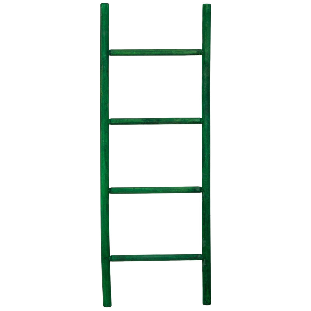 Escalera estanteria de madera verde 44x3x120h cm