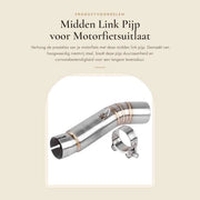 Middiasse Cilindrica in Acciaio Inossidabile - Uscita Motocicletta - CBR500R/CB500X - CBR400R/CB400X - Installazione Facile - Resistente alla Corrosione - Asse Cilindrico di Uscita