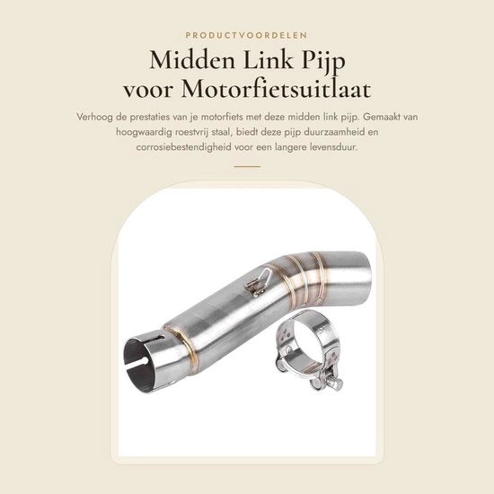 Middiasse Cilindrica in Acciaio Inossidabile - Uscita Motocicletta - CBR500R/CB500X - CBR400R/CB400X - Installazione Facile - Resistente alla Corrosione - Asse Cilindrico di Uscita