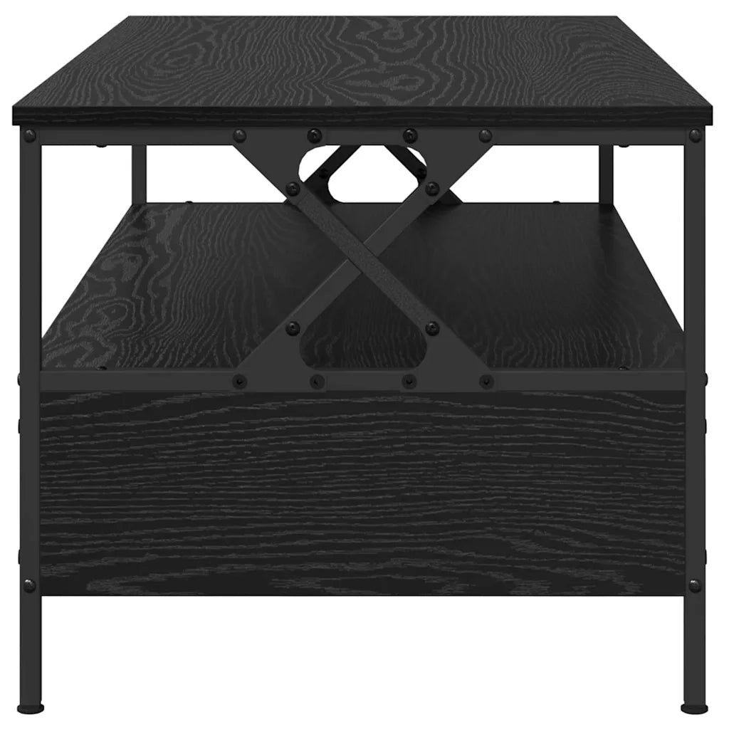 vidaXL Tavolino da salotto with Drawer Rovere nero 100 x 51 x 45 cm