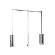 Emuca Appendiabiti per armadio Sling, 450 - 600, Cromato brillo, Acciaio e Tecnoplastica, 1 u.