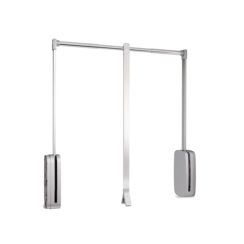 Emuca Appendiabiti per armadio Sling, 450 - 600, Cromato brillo, Acciaio e Tecnoplastica, 1 u.