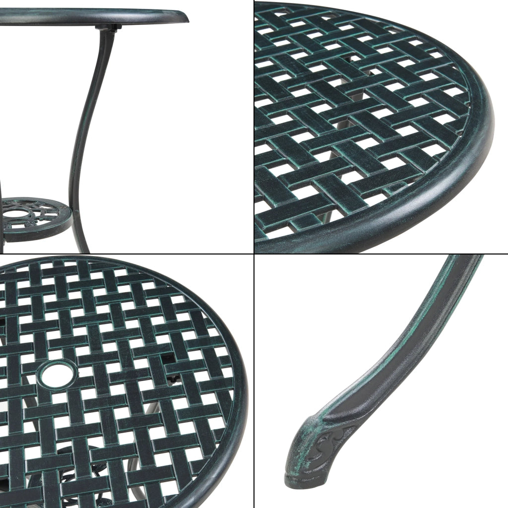 Set da bistrot da giardino grigio scuro con patina verde 03_0011360