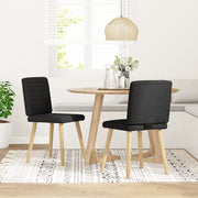 Sedie da Pranzo 2 pz Nere in Tessuto 4101176