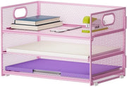 Organizzatore per Carte 3 Livelli - Organizzatore per Ufficio - Custodia per Riviste - Cassetto di Archiviazione - Grande Capacità - Organizzatore per Carte