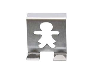 GANCIO PER ANTA/CASSETTO BAMBINI IN ACCIAIO INOX- - cm.5x5 blister pz.2 - 1 blister ELIPLAST