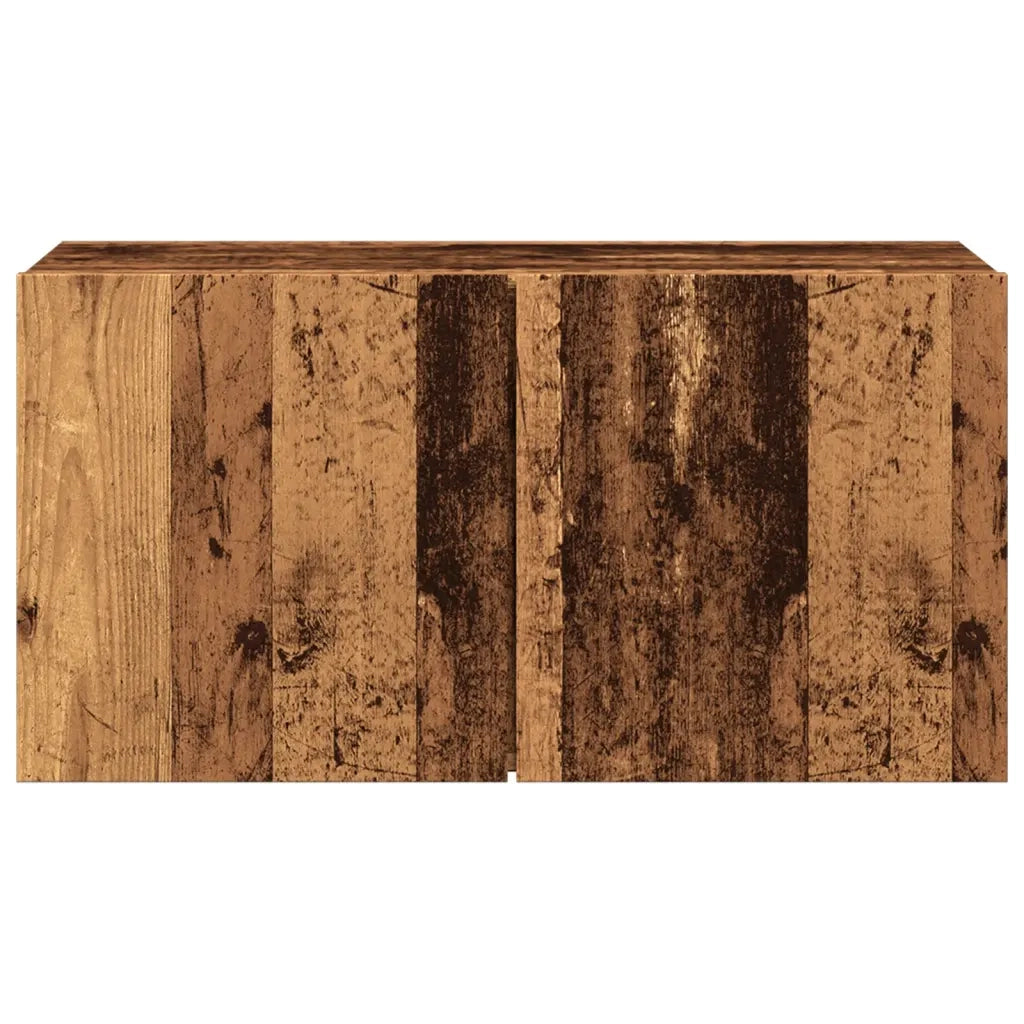 Mobile TV a Parete-Mobile TV a Muro Legno Antico 80x30x41 cm