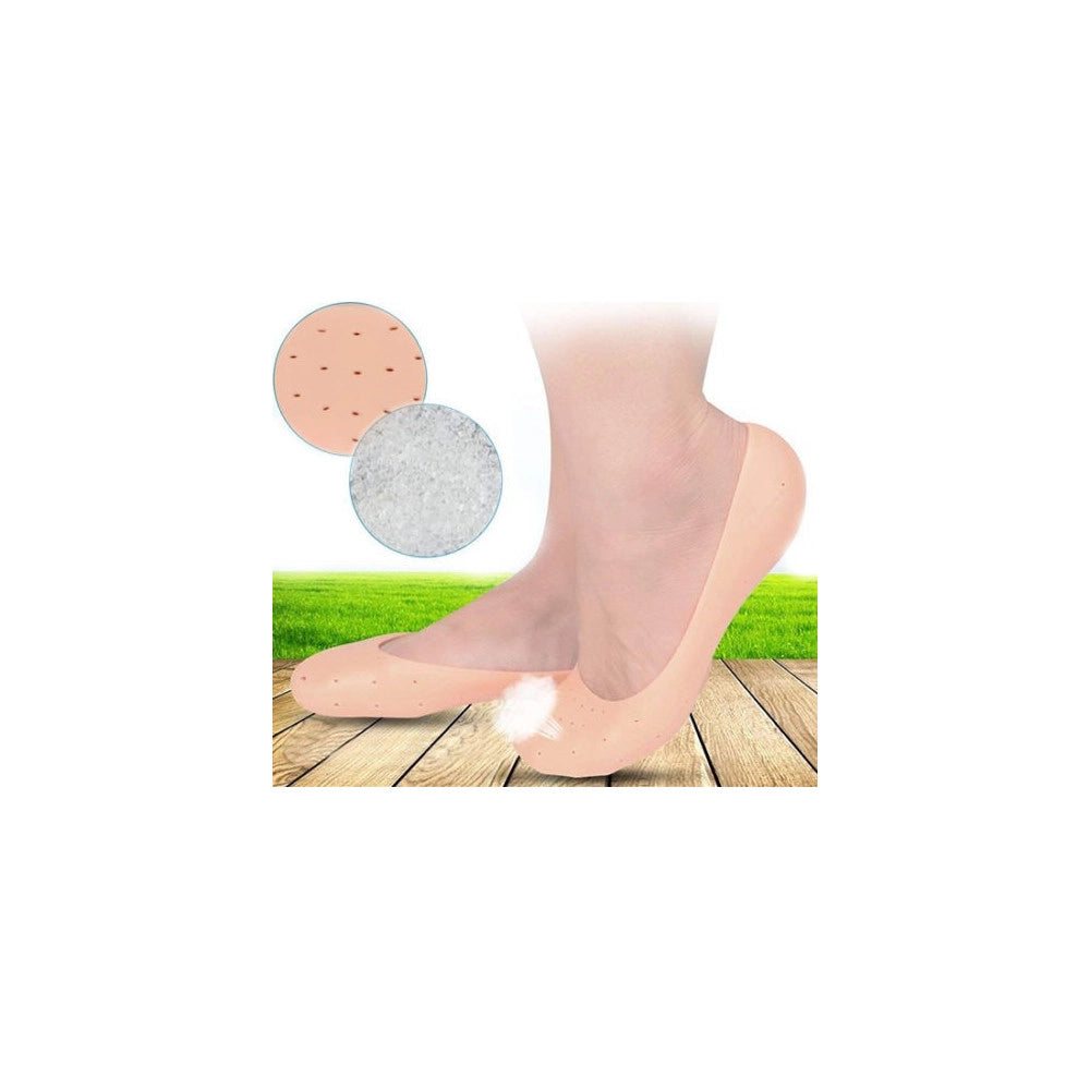 Trade Shop - Coppia Calzini Salvapiede In Silicone Gel Antiscivolo Taglia Unica Traspiranti -