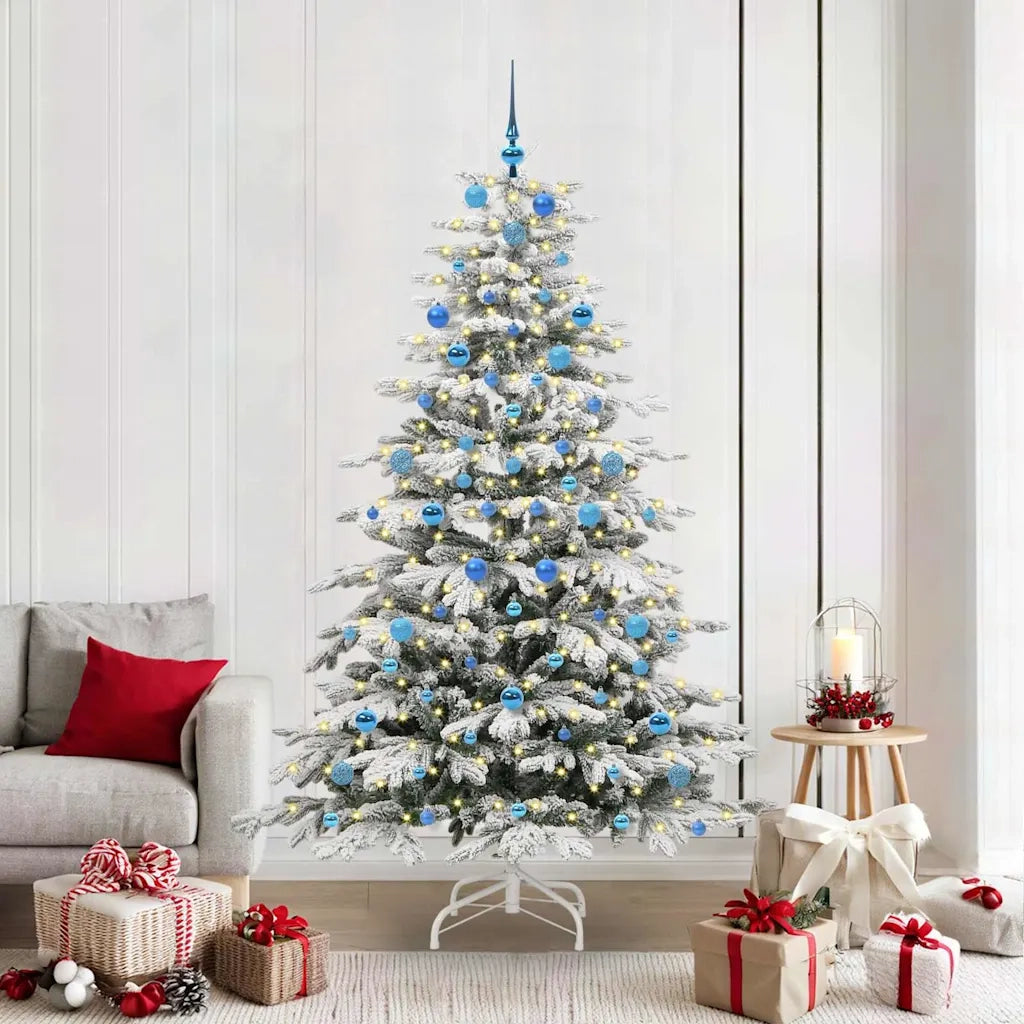 Albero di Natale Artificiale con Rami Pieghevoli Bianco 210 cm 3395656