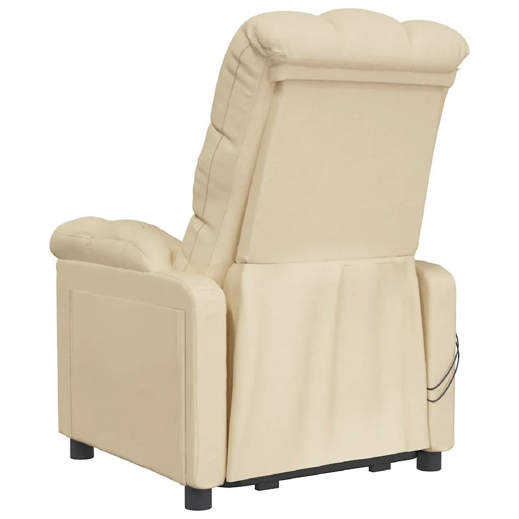 Poltrona Elettrica Massaggiante Crema in Tessuto cod mxl 32332