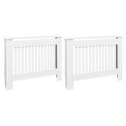 Copritermosifoni 2 pz in Legno Multistrato 112 cm Bianco CFW3591076