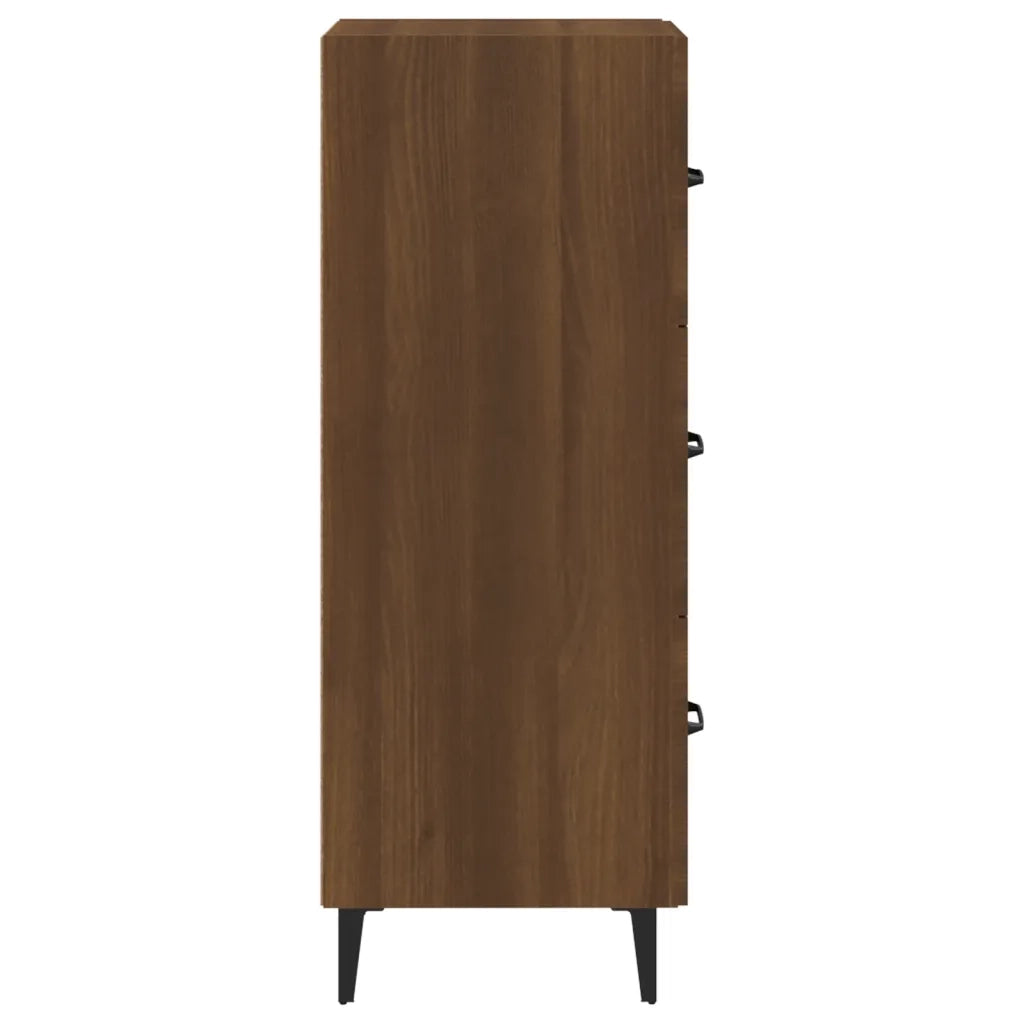 Credenza Rovere Marrone 34,5x34x90 cm in Legno Multistrato 817413