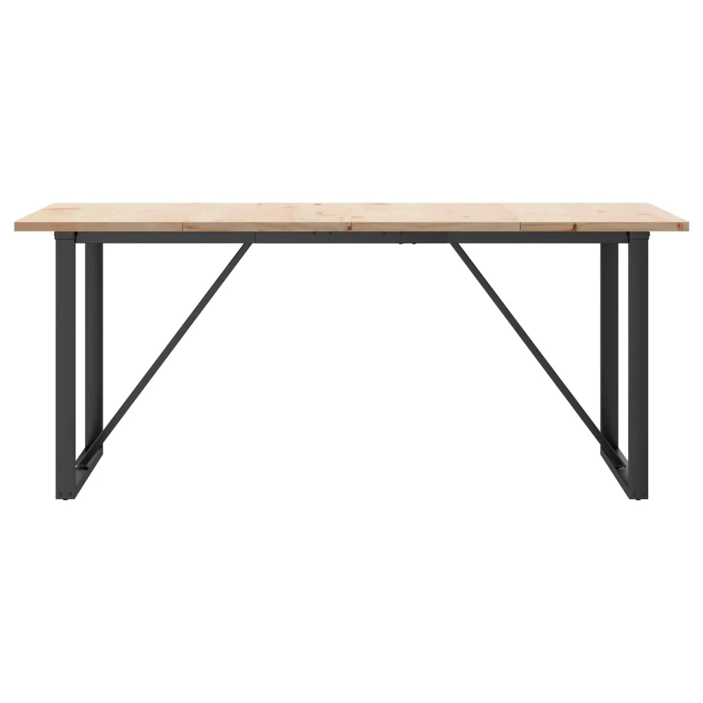Tavolo da Pranzo Telaio a O 180x90x75,5 cm Legno Pino e Acciaio 3282744