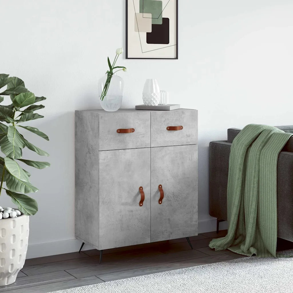 Credenza-Buffet-Armadio da cucina Grigio Cemento 69,5x34x90 cm in Legno Multistrato 482409