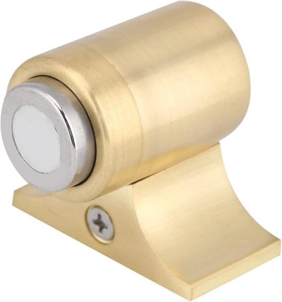 Deurstopper magnetico - Deurvanger in acciaio inossidabile con chiusura morbida - Deurstopper silenzioso per fissaggio a parete o pavimento - Deurhouder potente (giallo rame).