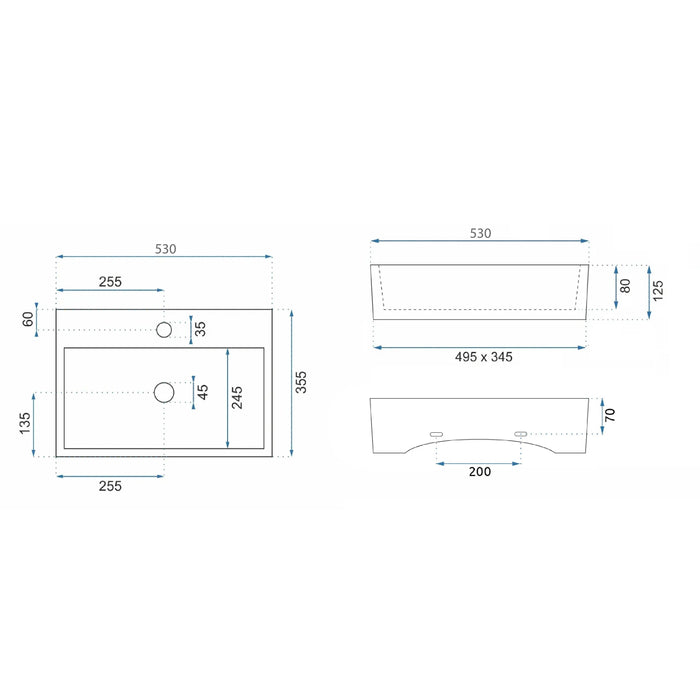 Lavabo Da Appoggio/murale Rea Valeria N
