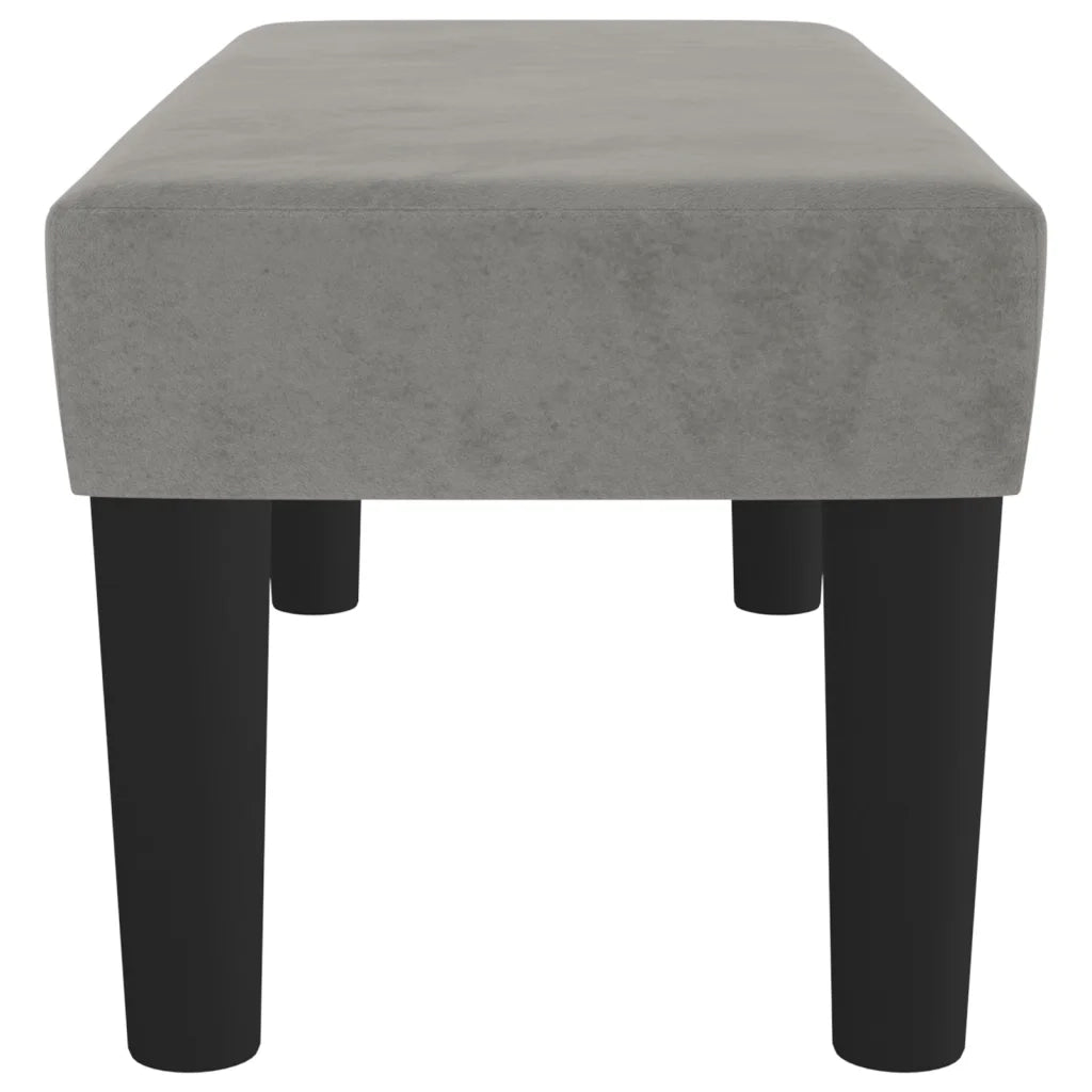 Panca Grigio Chiaro 70x30x30 cm in Velluto 346638