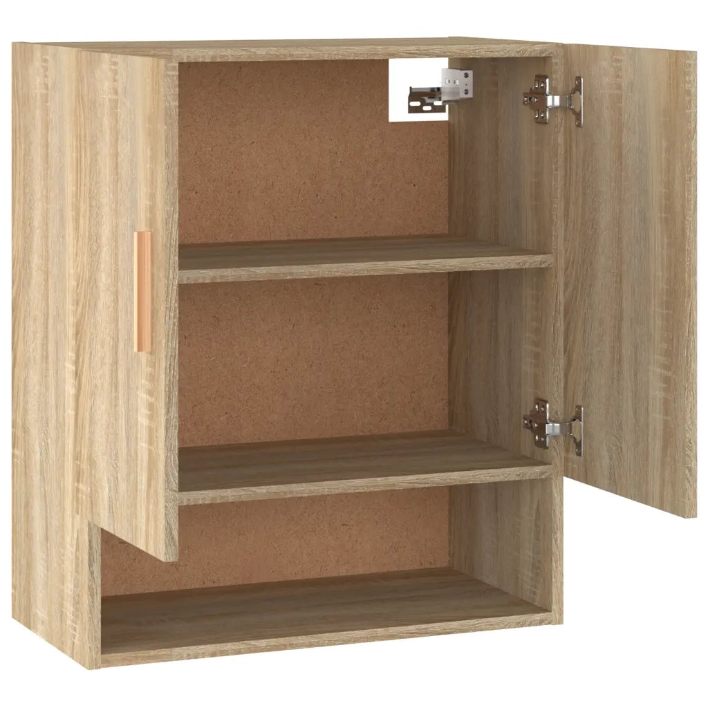 Mobile contenitore a parete in stile scandinavo 60 x 31 x 70 cm in legno composito di rovere Sonoma 02_0048043