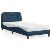 Letto con Materasso Hvar Blu 90x190 cm in Tessuto 3208505