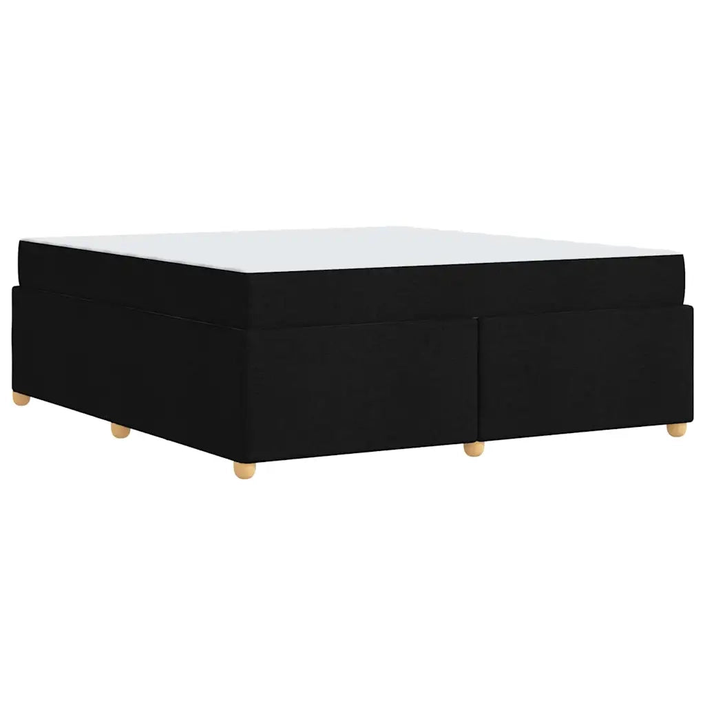 Struttura del letto con materasso Nero 180 x 200 cm Tessuto