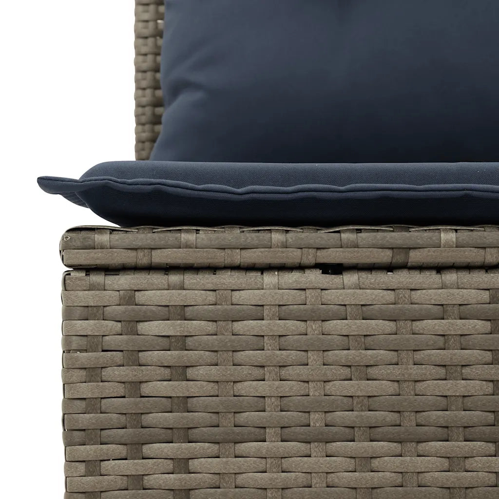 Set Divani da Giardino 12 pz con Cuscini Grigio in Polyrattan 3227776