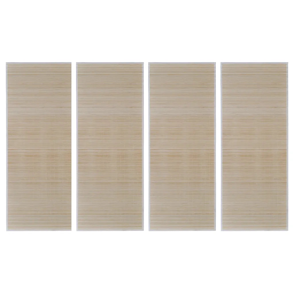 Tappeti Rettangolari in BambÃ¹ Naturale 4 pz 120x180 cm cod mxl 72883