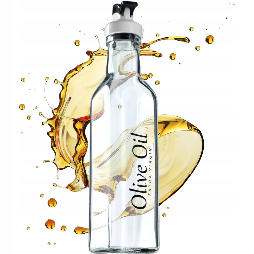 Bottiglia in vetro KADAX per olio d'oliva con dosatore da 250 ml.