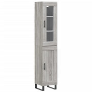 Buffet credenza cassettiera armadio mobile contenitore organizer cucina soggiorno salotto rovere Sonoma alto 34,5 x 34 x 180 cm legno ingegnerizzato grigio 02_0035351
