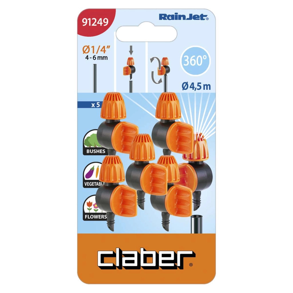 MICROIRRIGATORE 360  ° REGOLABILE IN BLISTER 91249 - 2 blister CLABER