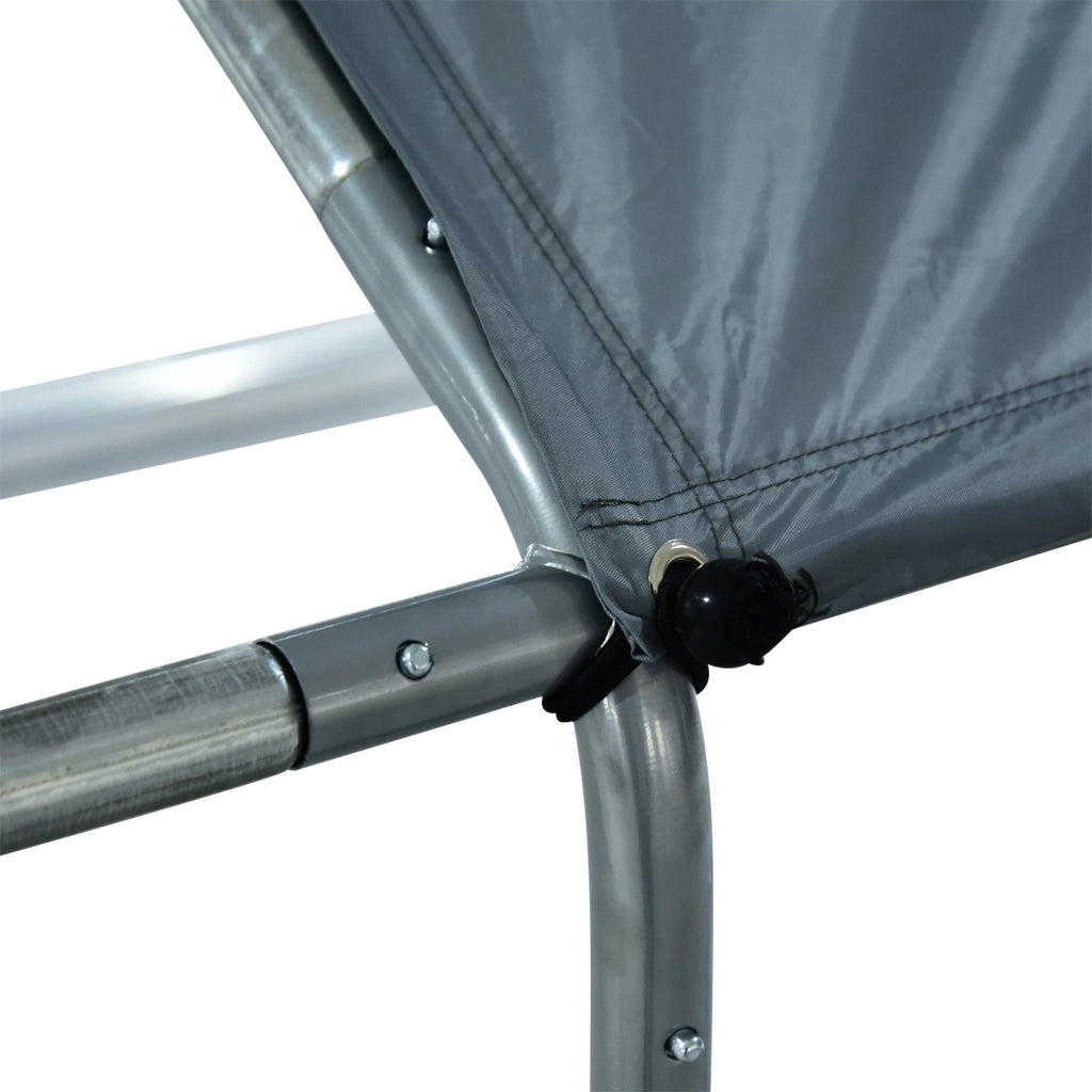 Pollaio Gabbia per Galline 300x400x195 cm in Metallo con Copertura in Tessuto Oxford Argento