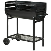 Barbecue in Acciaio con Griglie ¨C zephmum ¨C Nero 90x45x96 cm