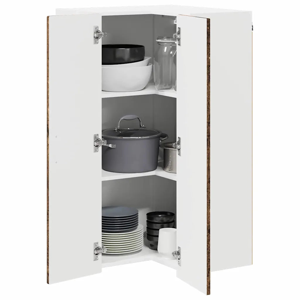 Mobile da cucina con lo scaffale-Armadio da cucina Legno vecchio 57 x 57 x 100 cm 444585