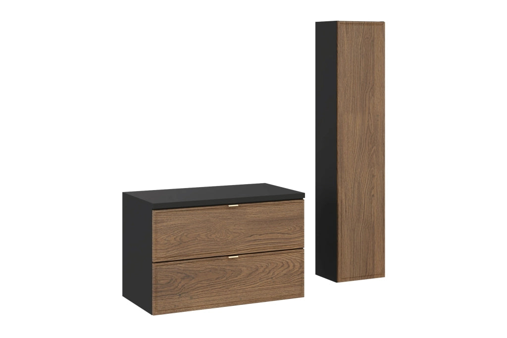 Set mobili bagno 80 cm con piano e Szafką wysoką Talia Casella 80 x 1401 x 46 cm