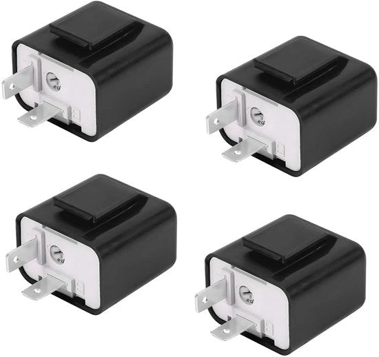 Relais di avvisamento luci di posizione - Elettronico - Regolabile velocità - Nero - Relais di avvisamento LED universale per auto moto scooter
