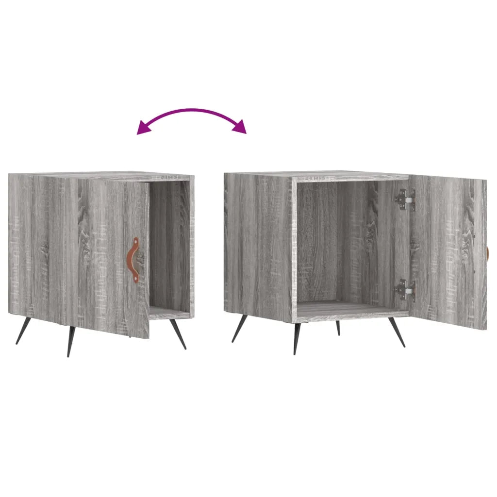 Comodini 2 pz-Set di 2 Tavolino da notte Grigio Sonoma 40x40x50 cm in Legno Multistrato 772509