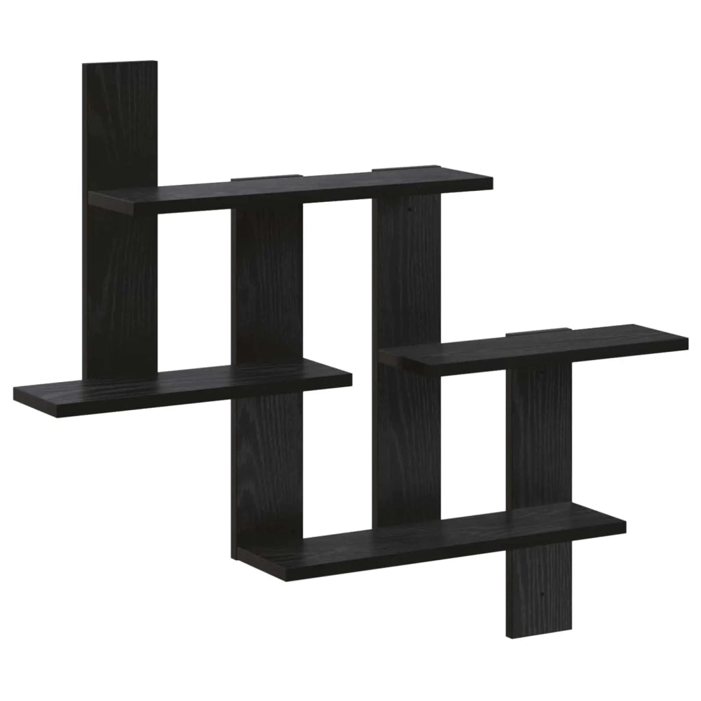 Scaffale da parete Rovere Nero 85 x 13,5 x 73,5 cm 8020338