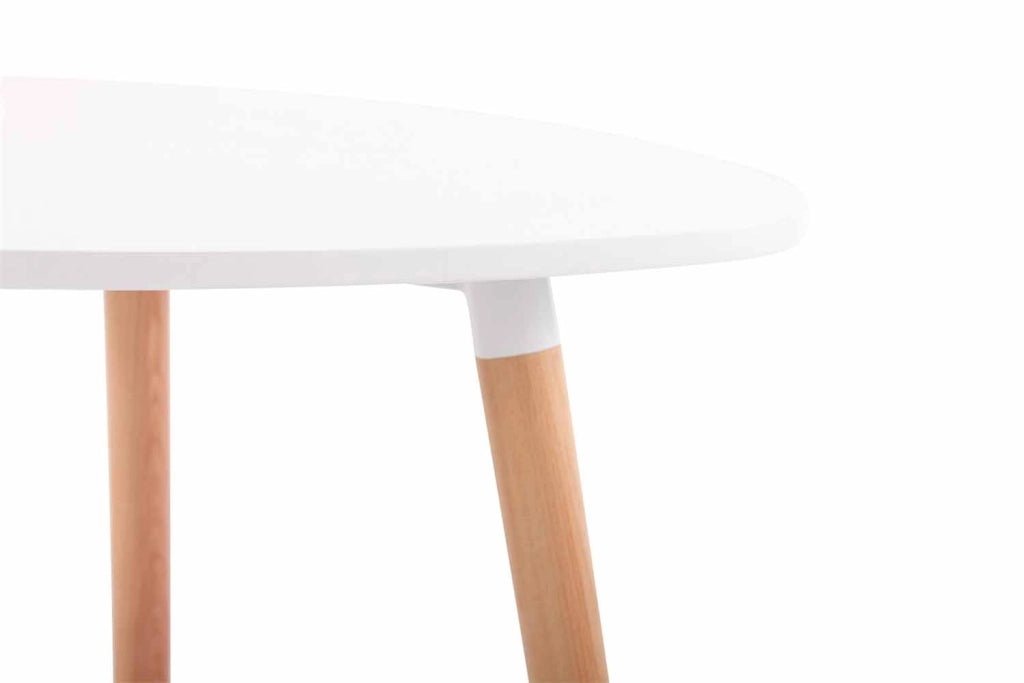 Tavolo Cucina Scandinavo Abenra bianco,80 cm