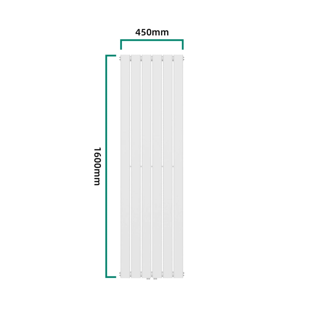 Termosifone Nore ad Acqua Calda Pannello Singolo con Elementi Piatti 160 x 45 cm - Bianco [neu.haus]
