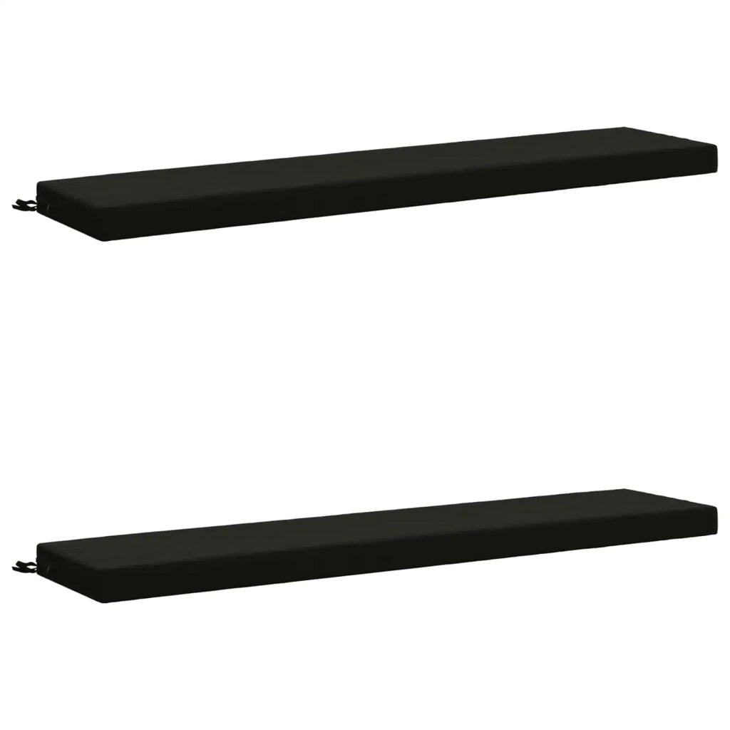 Cuscini per Panchina a 2 Pezzi SOEST 2 pz 100% Poliestere Nero 950097