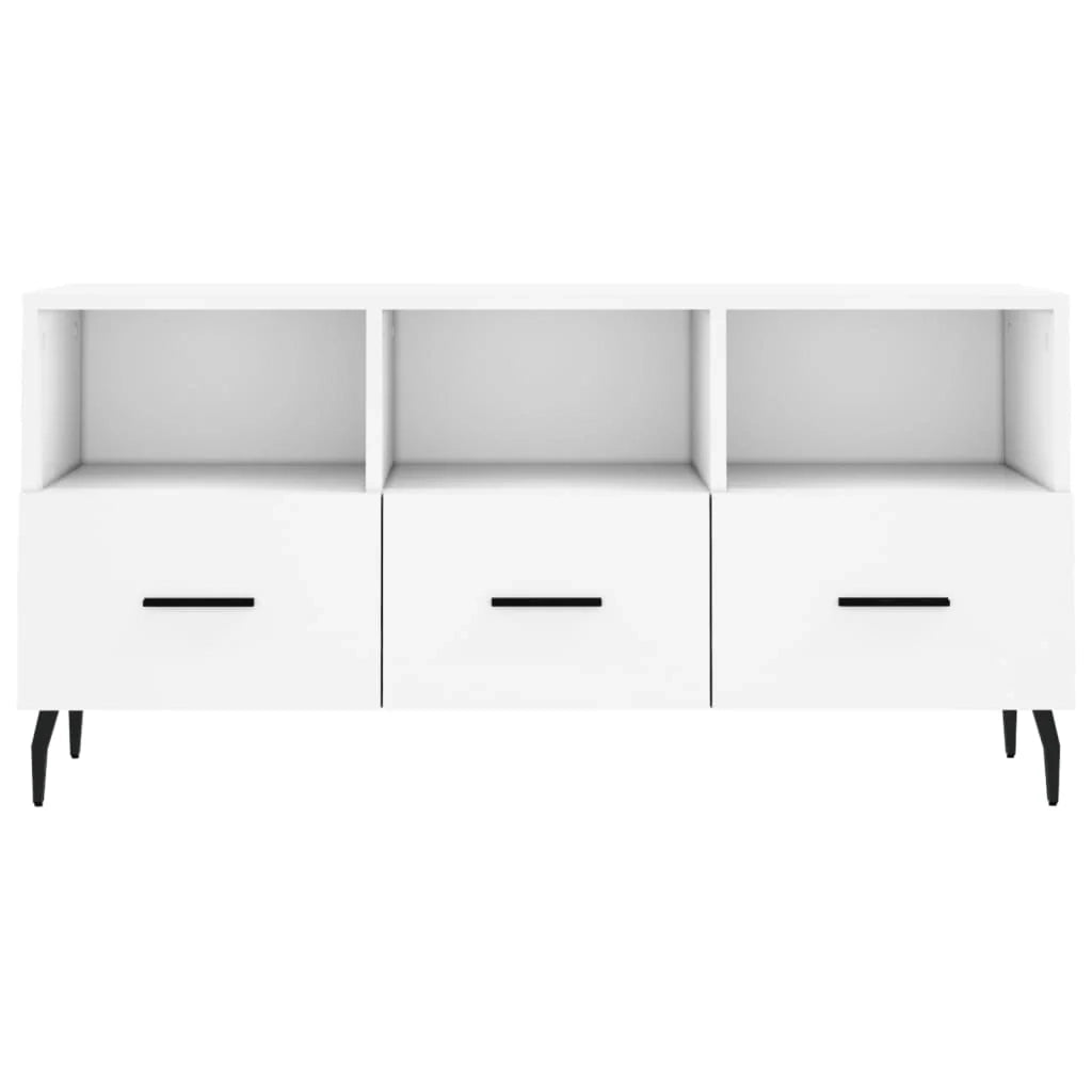 Mobile TV multimediale mensola TV credenza TV sala da pranzo soggiorno camera da letto 102 x 36 x 50 cm legno ingegnerizzato bianco 02_0025590