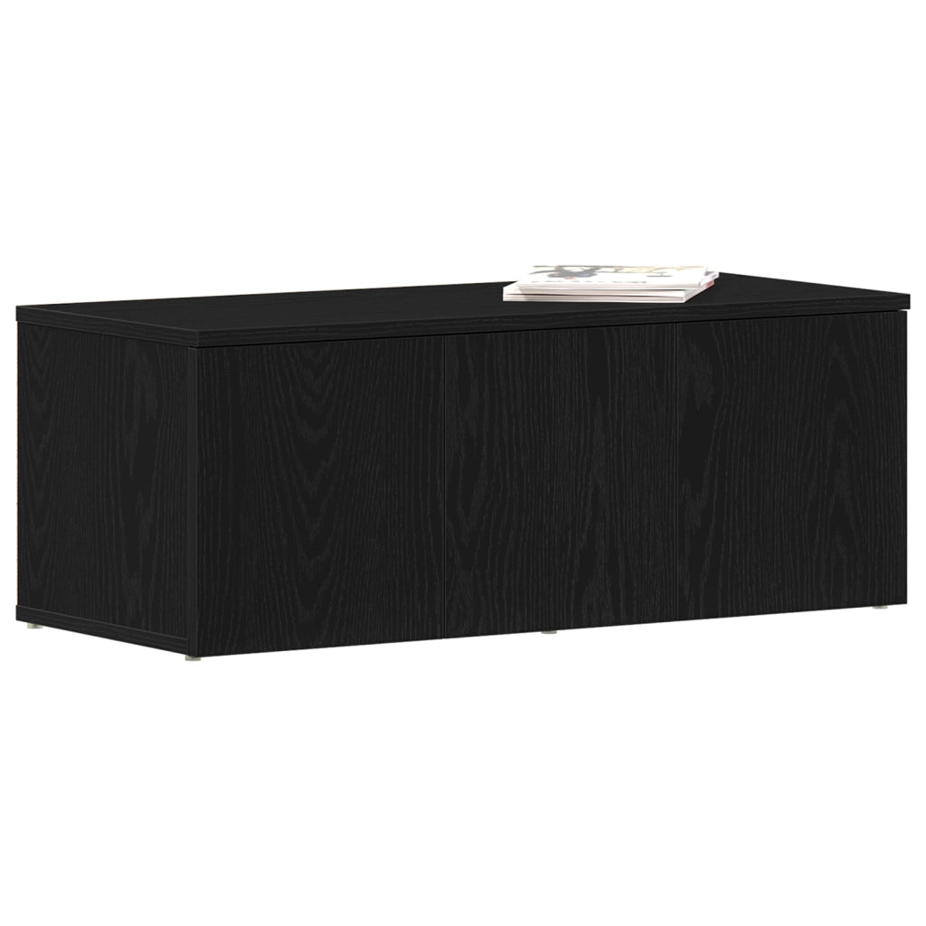 Mobile TV  Nero Rovere 80x34x30 cm in legno ingegnerizzato