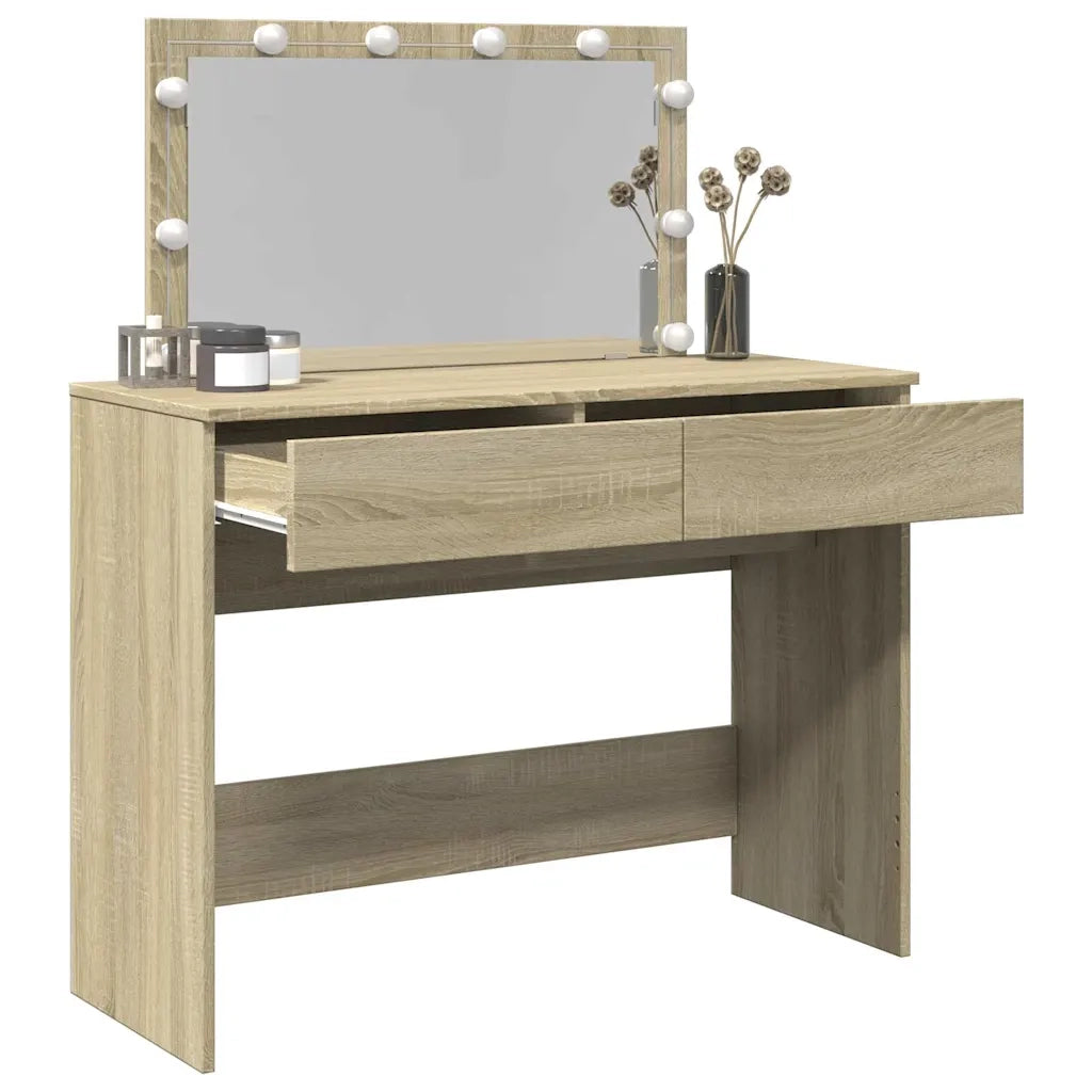 Toeletta con LED Rovere Sonoma 100x40x120 cm