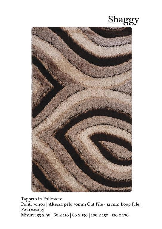 Tappeto Arredamento Casa in Poliestere Luxury Shaggy 60 x 110 cm