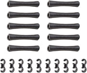 Cable Protettori 10x - Guide per Cavi - Clip per Cavi Bicicletta - Nero - Gomma TPR - Riduce Rumore dei Cavi
