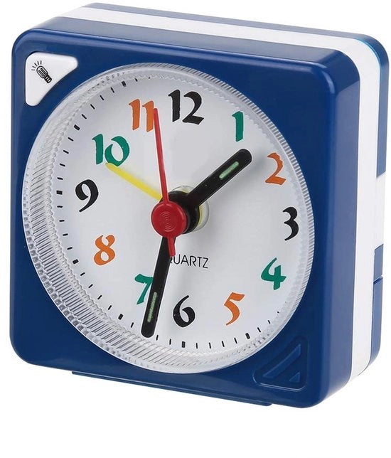 Orologio da viaggio compatto - Orologio digitale - Miniklok silenzioso - Batteria alimentato - Luce di allarme per sonno - Display da 2,17 pollici