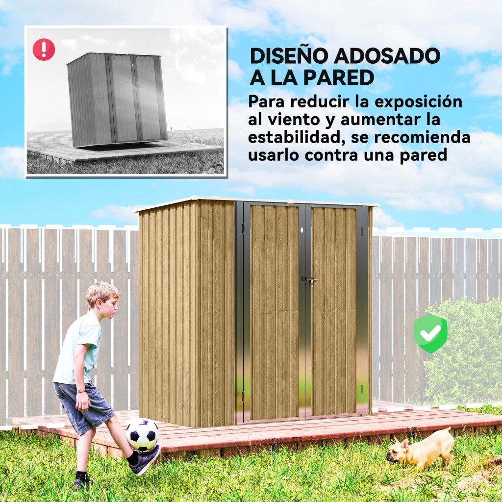 Casetta da Giardino ¨C Zephmum ¨C Marrone 163x89x163 cm