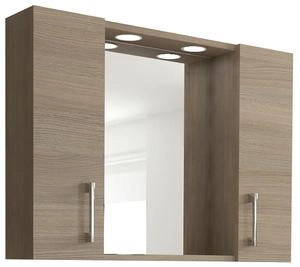 MOBILE SPECCHIERA DA BAGNO MOD. 960 CON 2 ANTE E ILLUMINAZIONE CM. 77X57X15