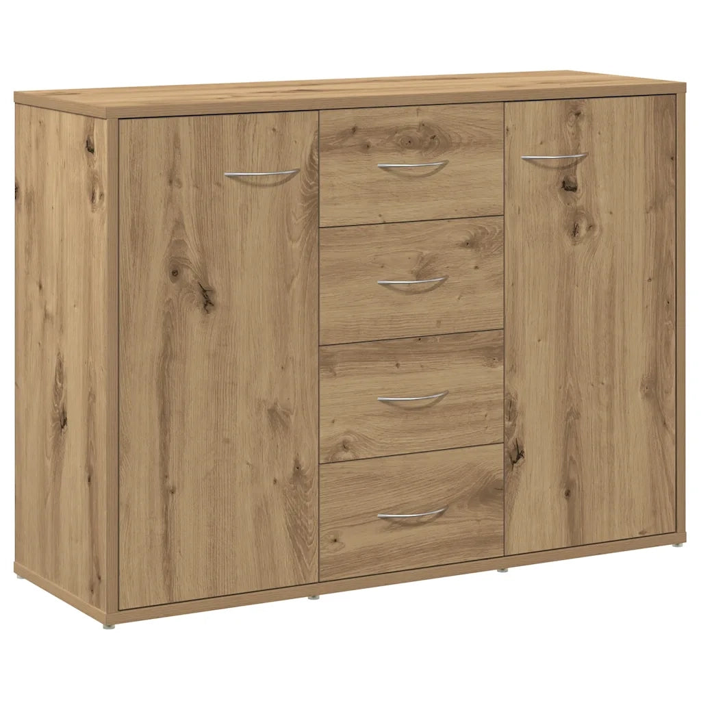 Credenza Rovere Artigianale 88x30x64 cm in Legno Multistrato