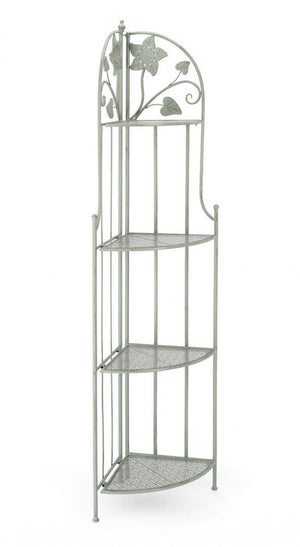 Scaffale Angolare 48x35x165,5 cm Harriet in Acciaio Salvia