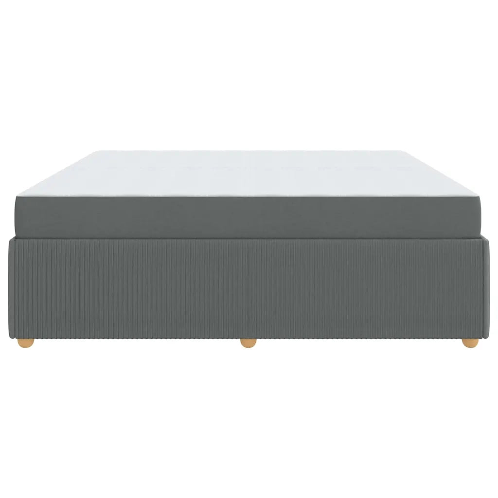Struttura del letto Grigio scuro 200 x 200 cm Tessuto